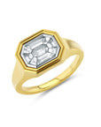 Mosiac Emerald Cut Signet Ring