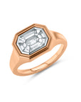 Mosiac Emerald Cut Signet Ring