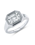 Mosiac Emerald Cut Signet Ring