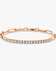 Diamond Tennis Paperclip Bracelet
