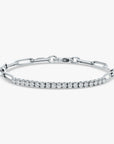 Diamond Tennis Paperclip Bracelet
