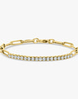 Diamond Tennis Paperclip Bracelet
