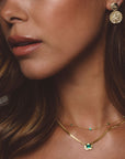 Emerald Bezel Necklace