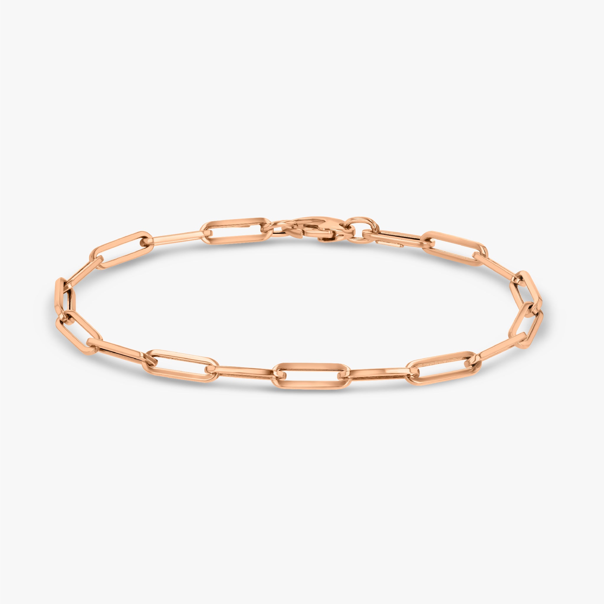 Elongated Paperclip Chain Bracelet