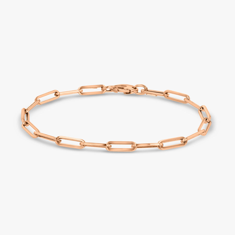 Elongated Paperclip Chain Bracelet