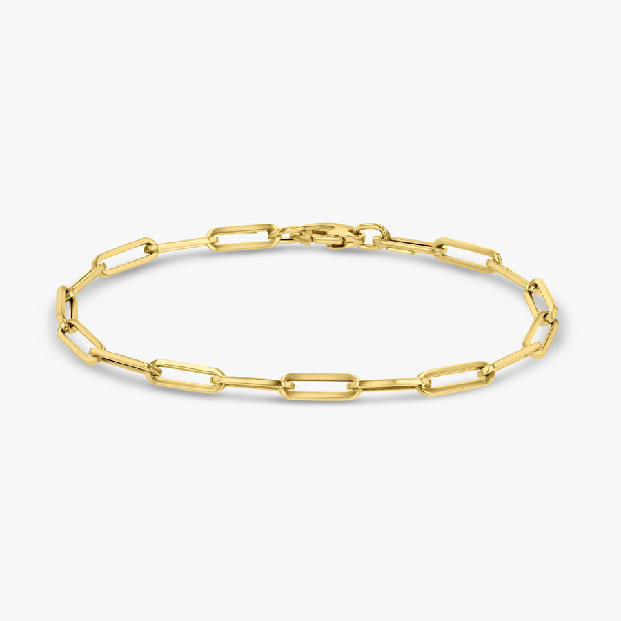 Elongated Paperclip Chain Bracelet