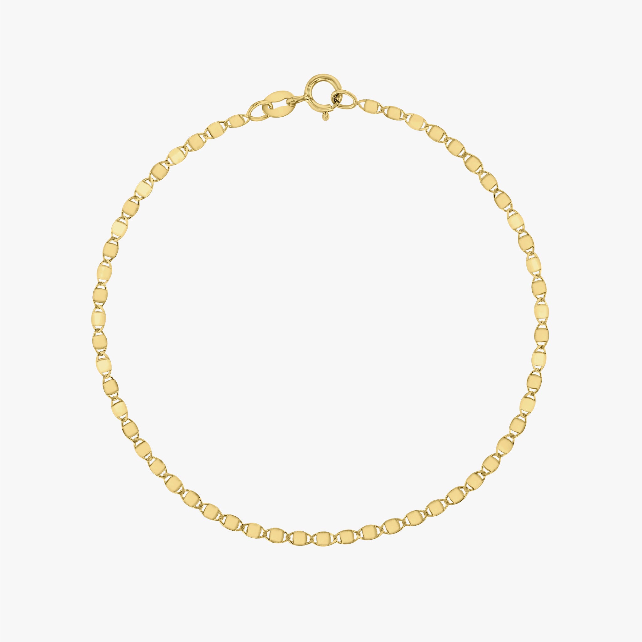 Flat Oval Chain Bracelet