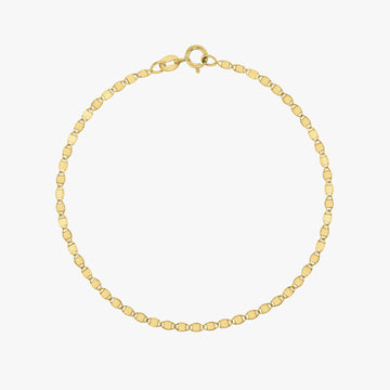 Flat Oval Chain Bracelet