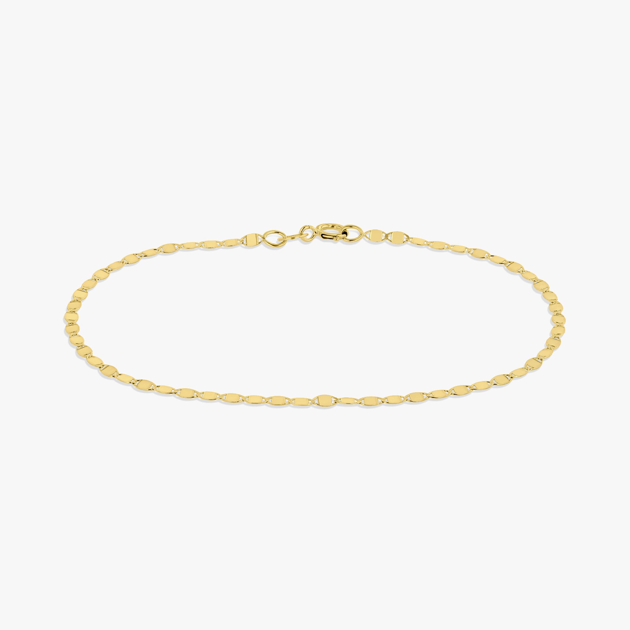 Flat Oval Chain Bracelet