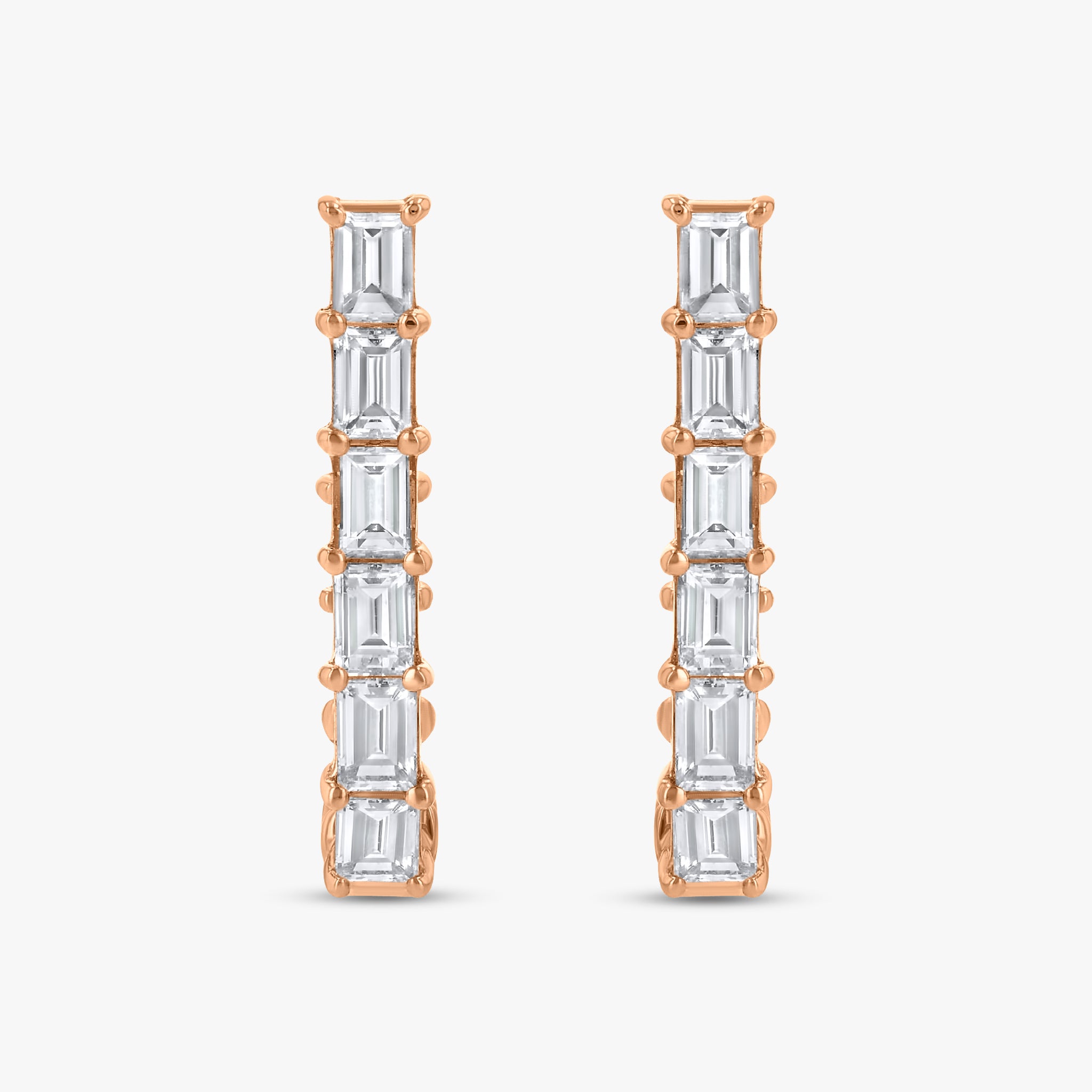 Baguette Hoop Earrings