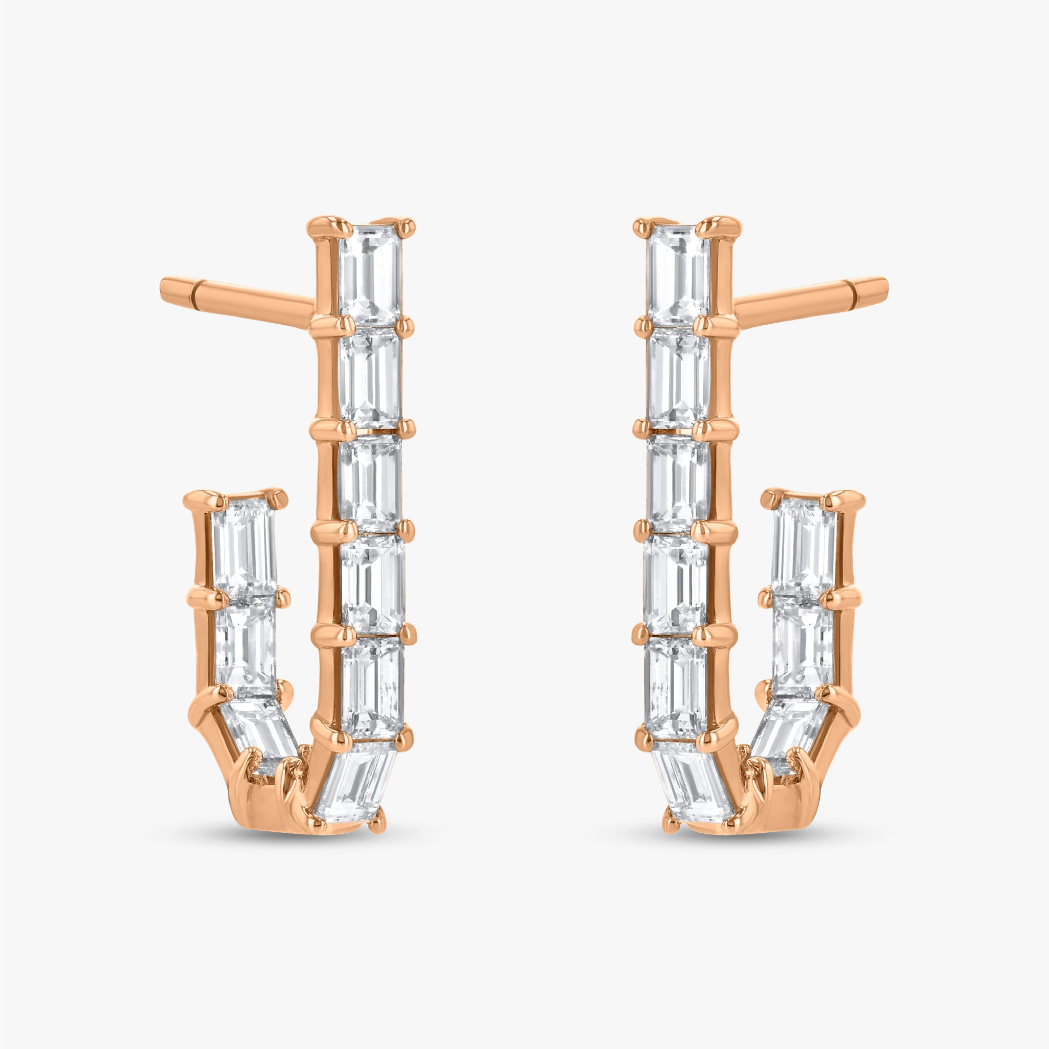 Baguette Hoop Earrings