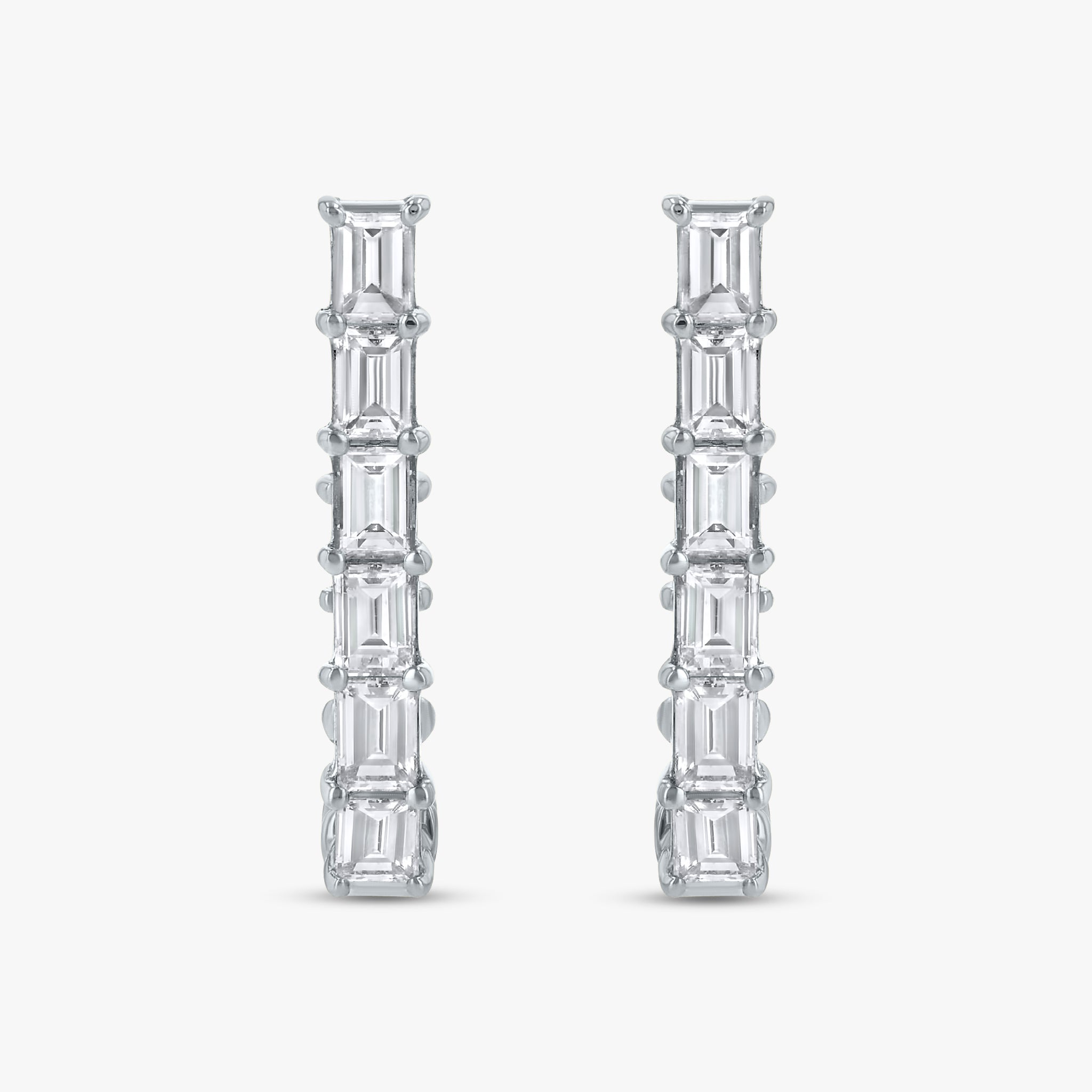 Baguette Hoop Earrings