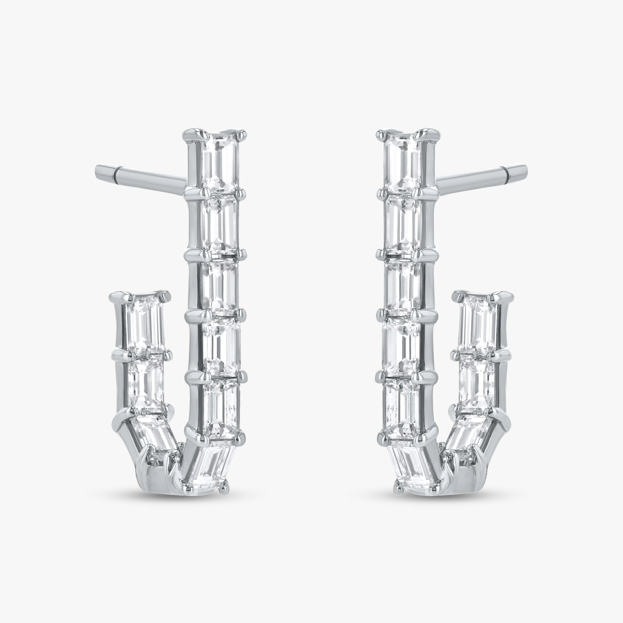 Baguette Hoop Earrings