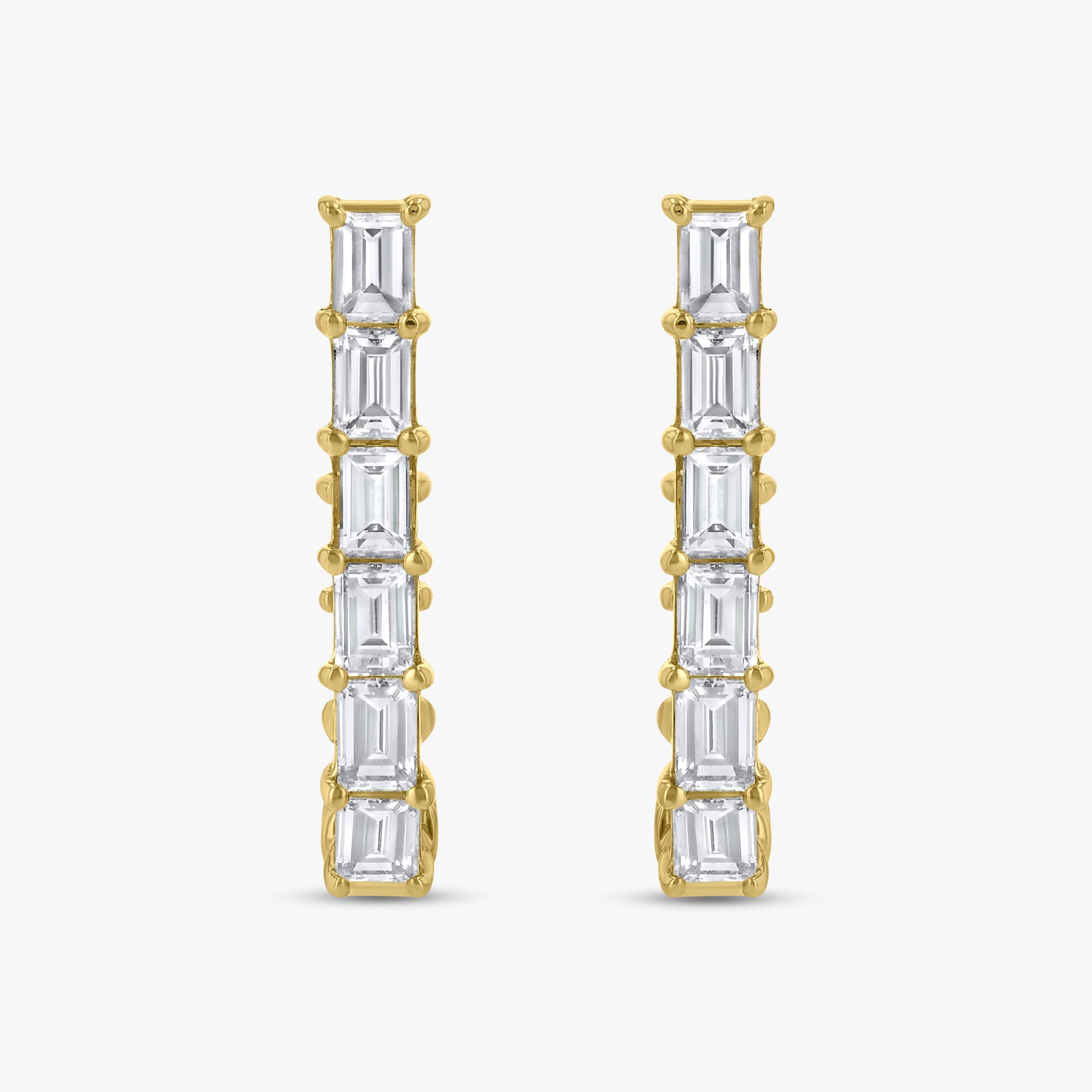 Baguette Hoop Earrings