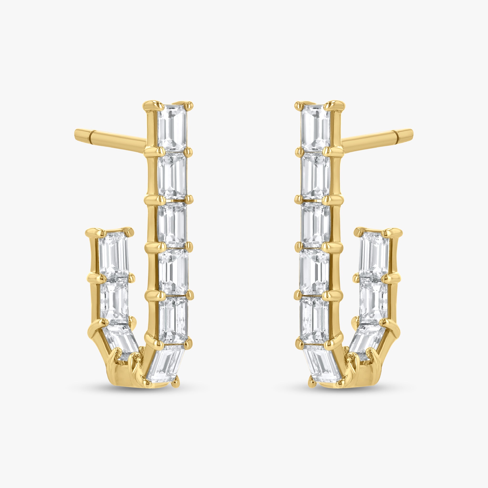 Baguette Hoop Earrings