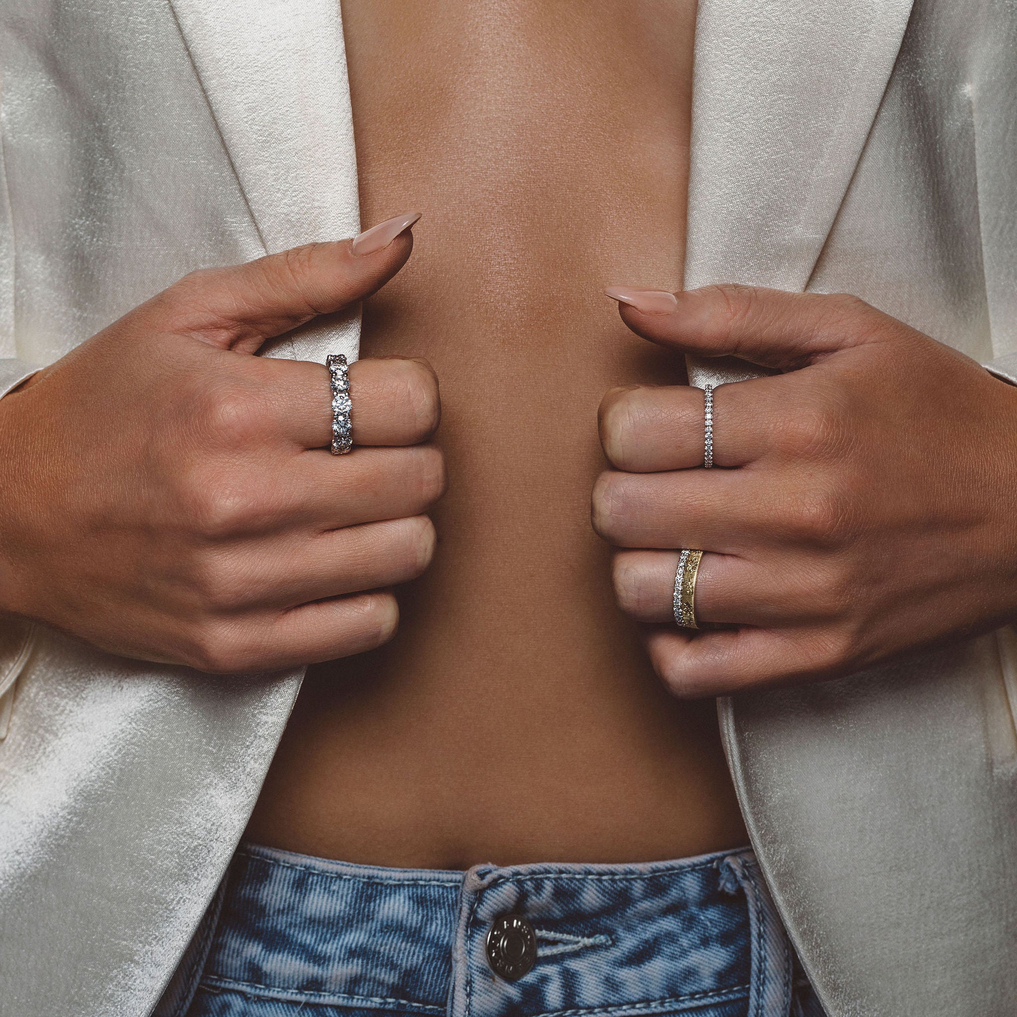 Thin Pave Eternity Band