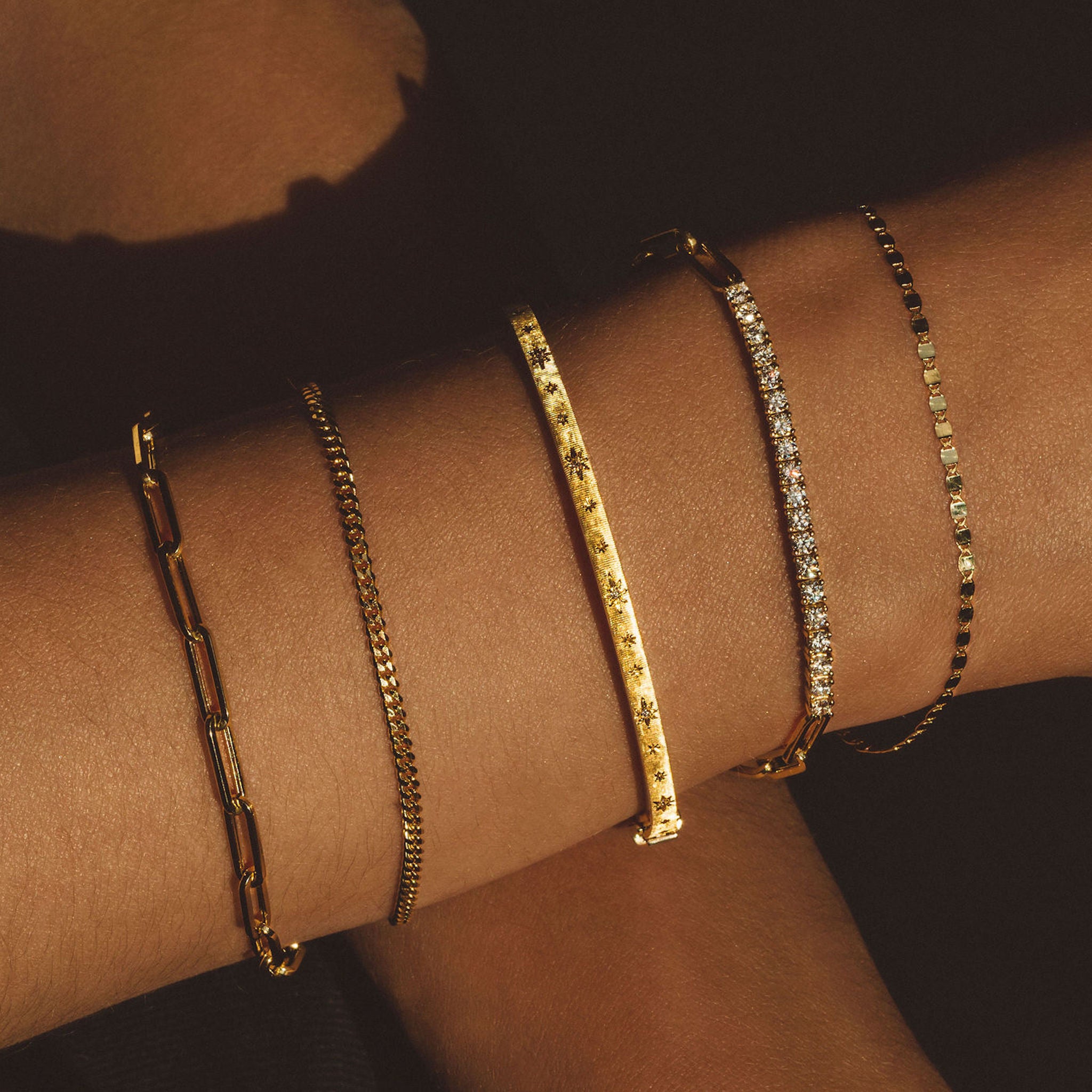 Flat Oval Chain Bracelet