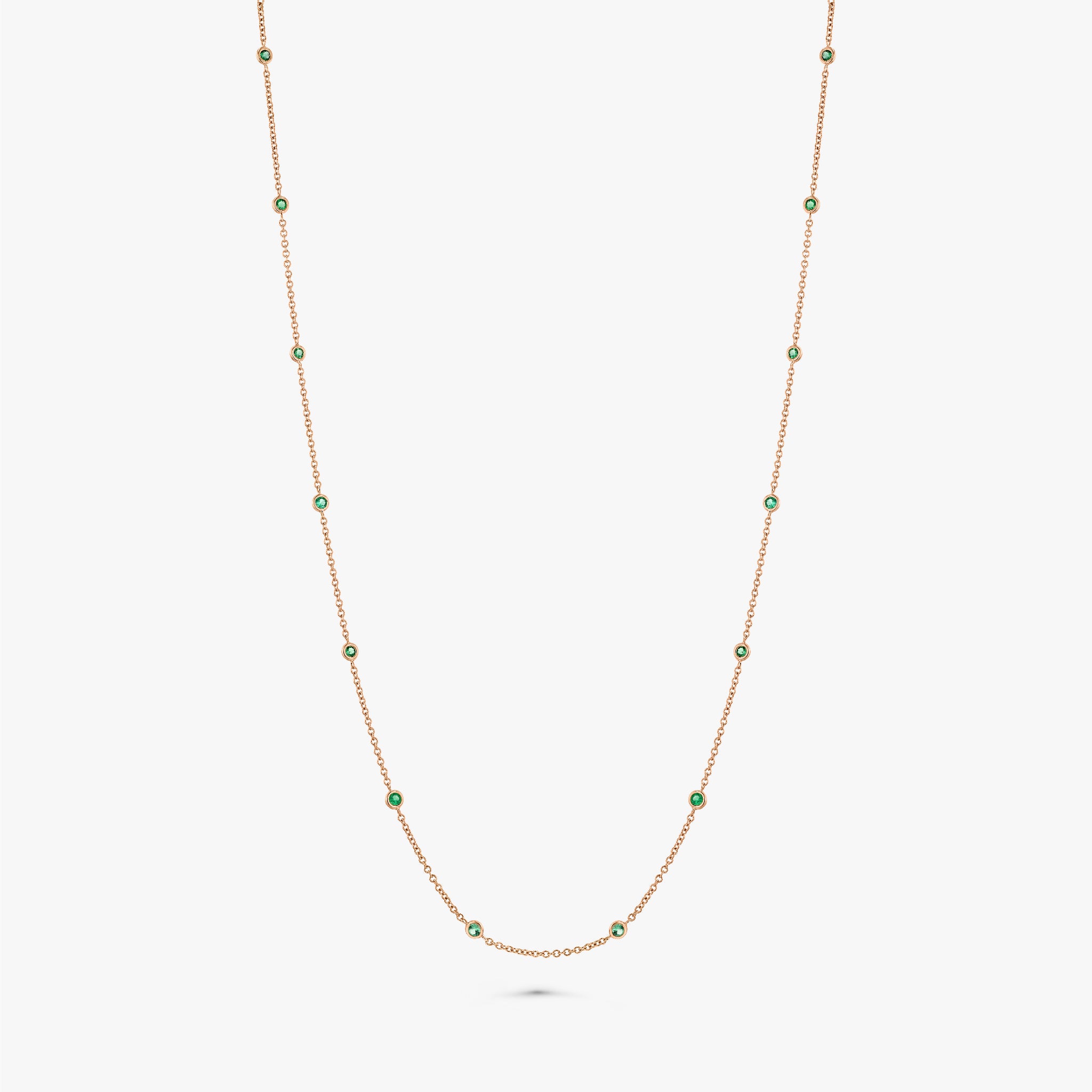 Emerald Bezel Necklace