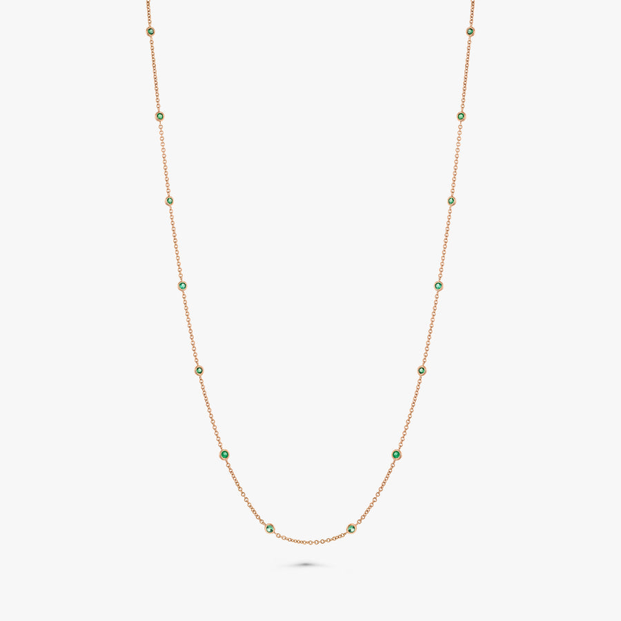 Emerald Bezel Necklace