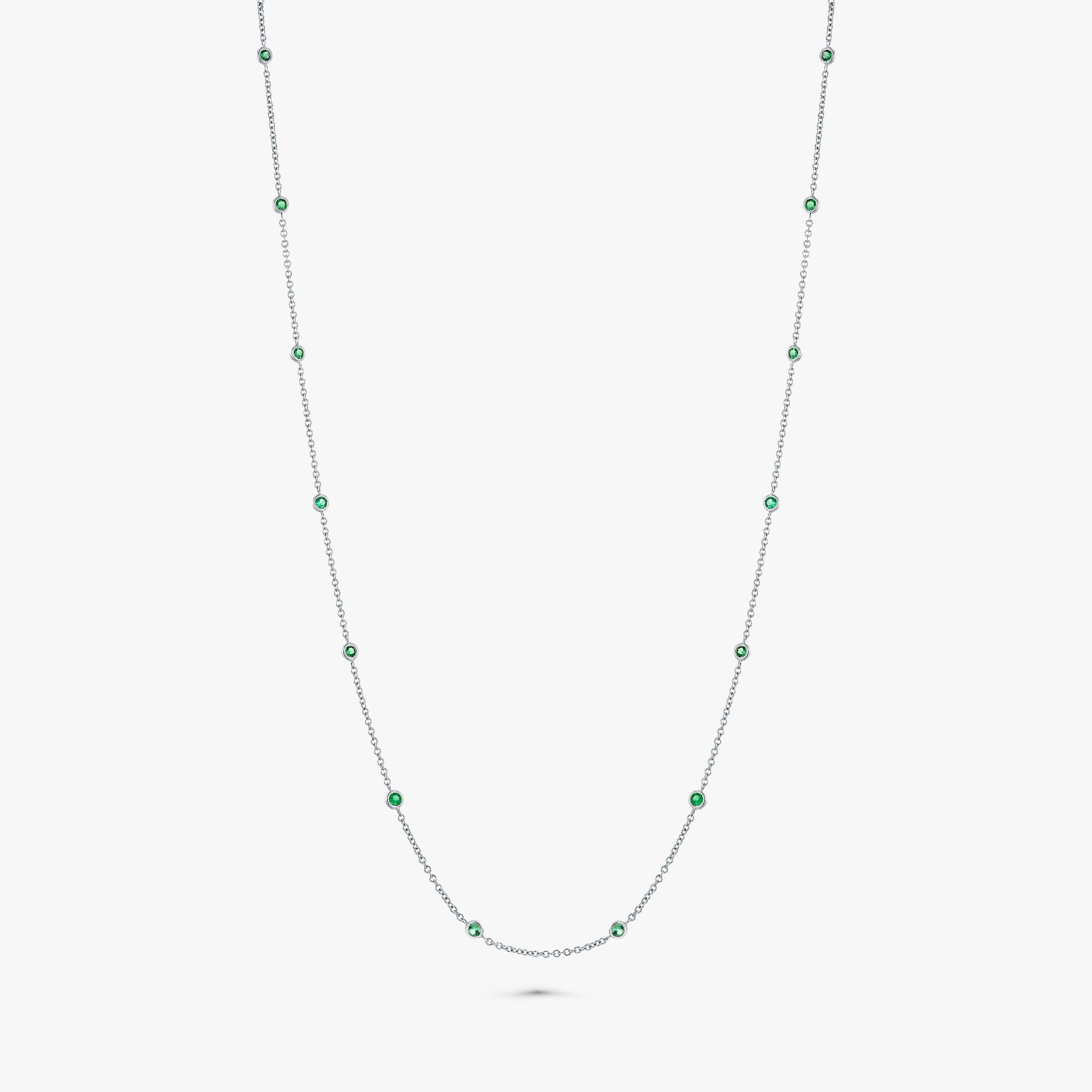 Emerald Bezel Necklace