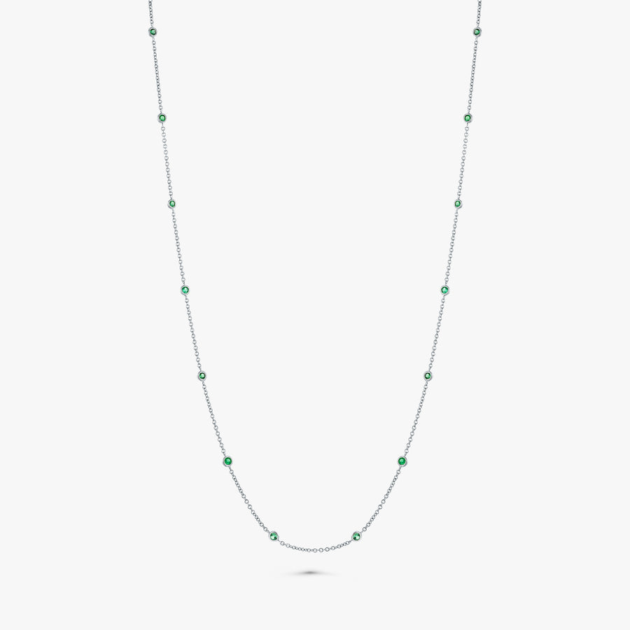 Emerald Bezel Necklace