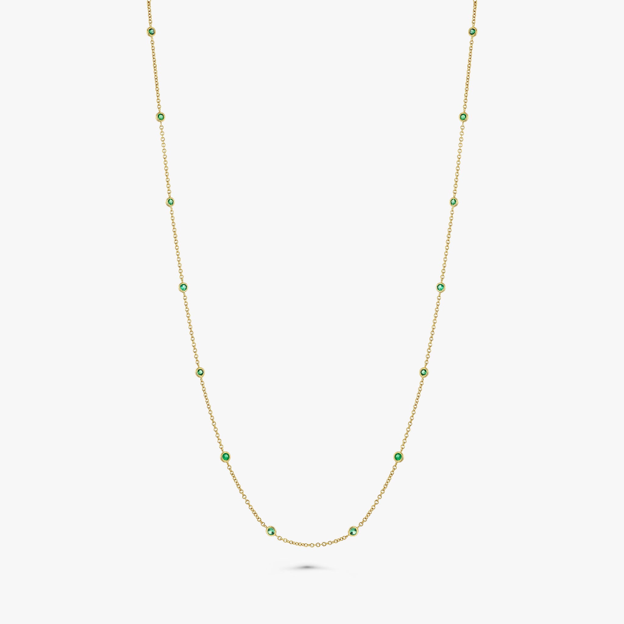 Emerald Bezel Necklace