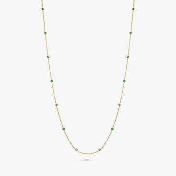 Emerald Bezel Necklace