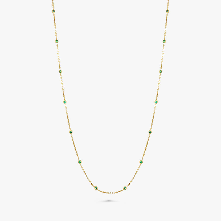 Emerald Bezel Necklace