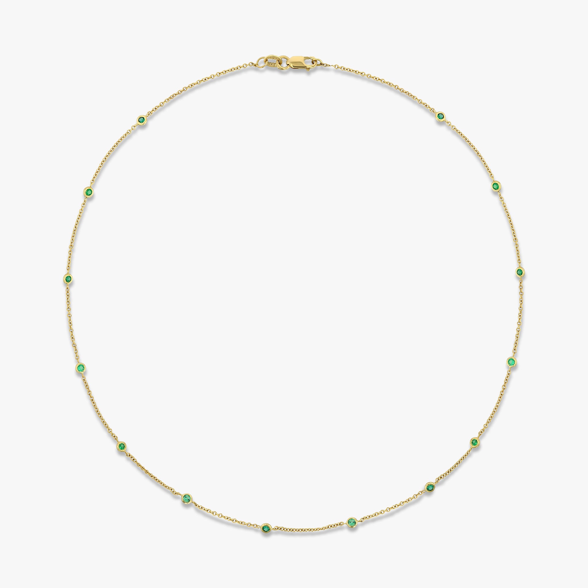 Emerald Bezel Necklace