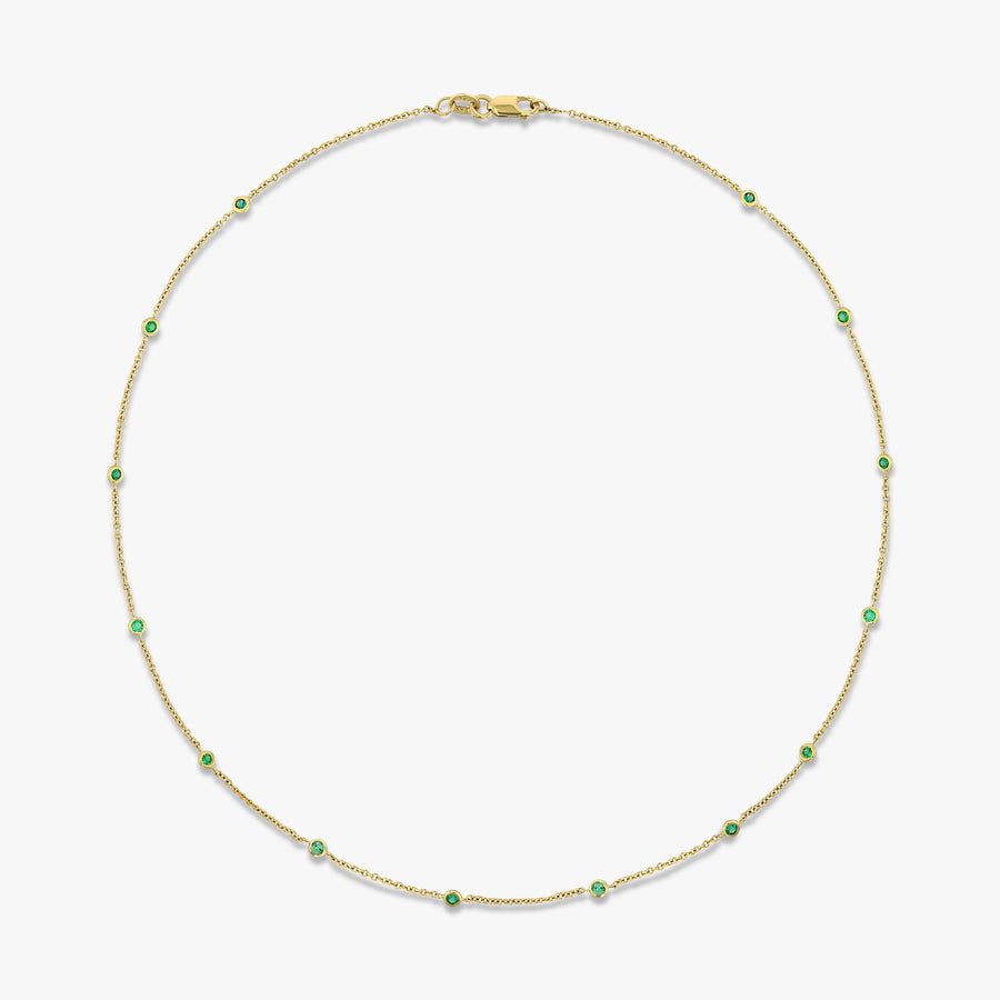 Emerald Bezel Necklace