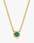 Emerald Velvet Halo Necklace
