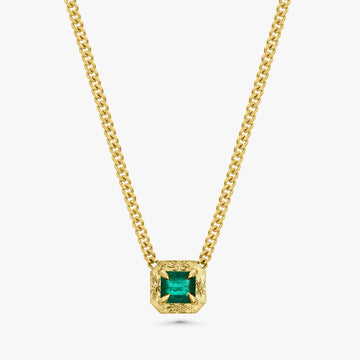 Emerald Velvet Halo Necklace