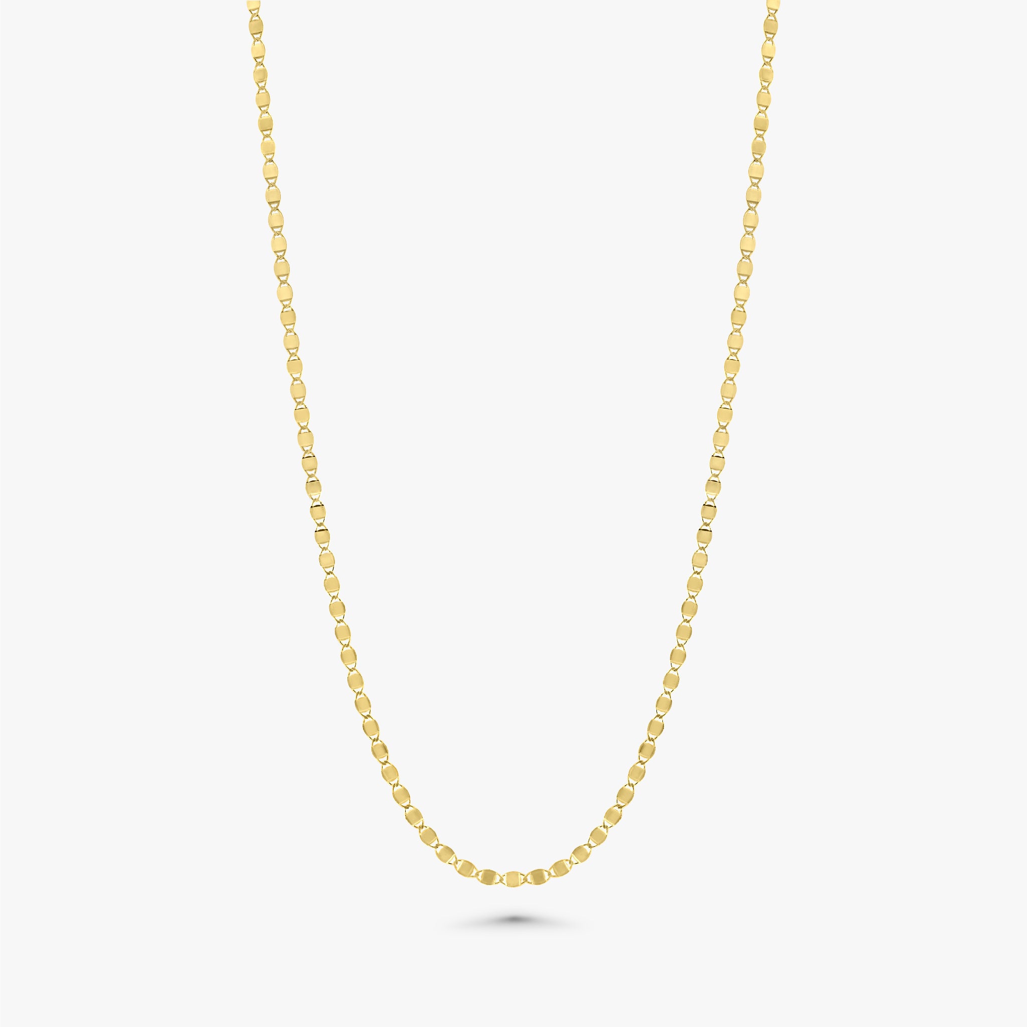 Flat Oval Chain Necklace