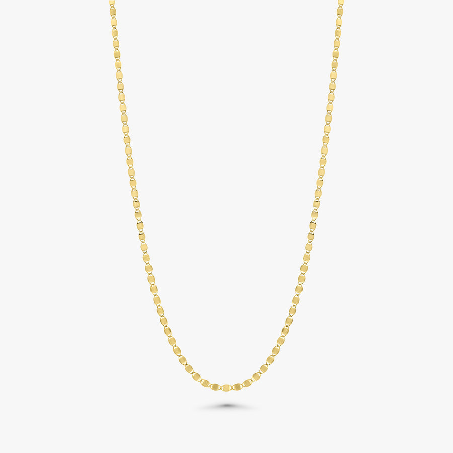 Flat Oval Chain Necklace
