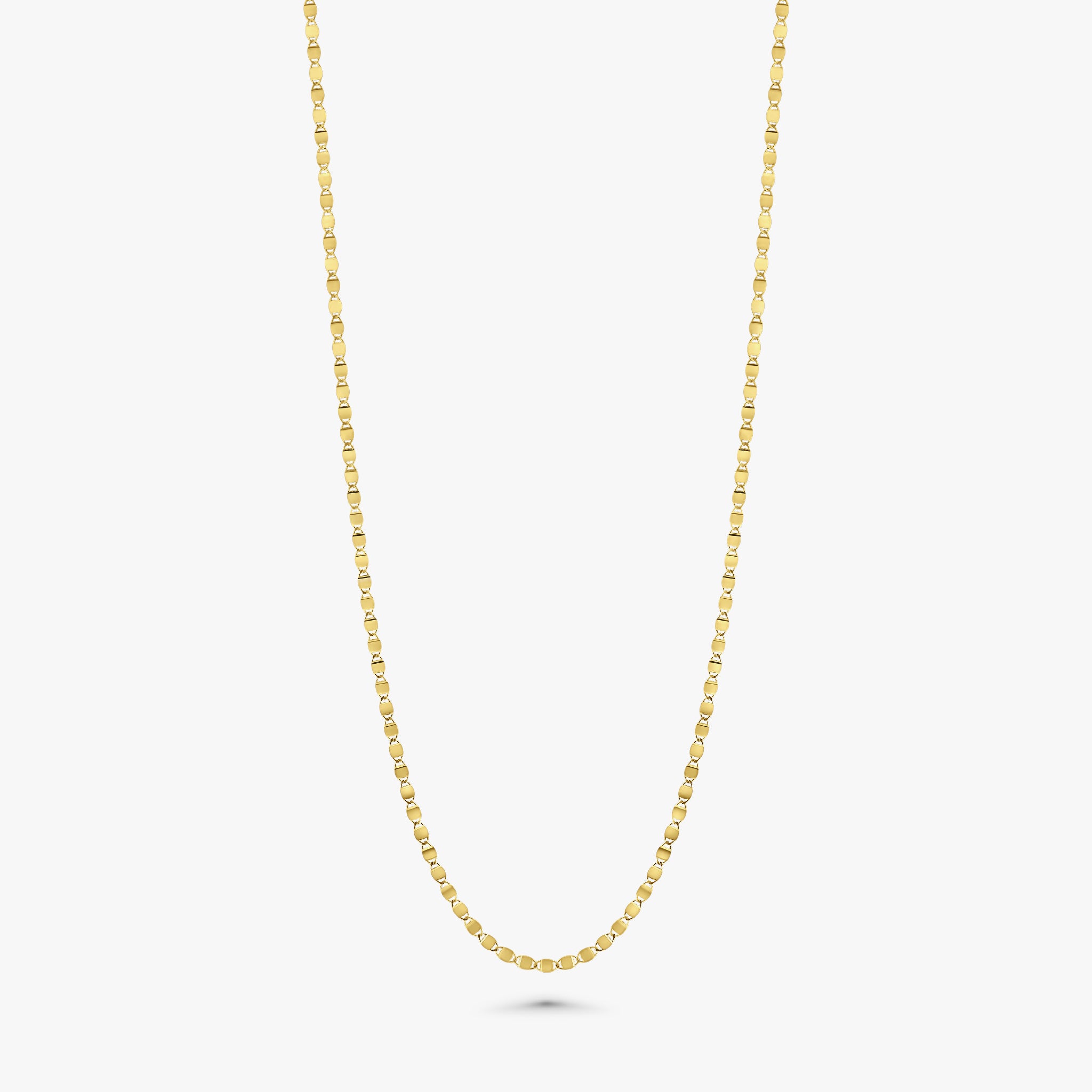 Flat Oval Chain Necklace