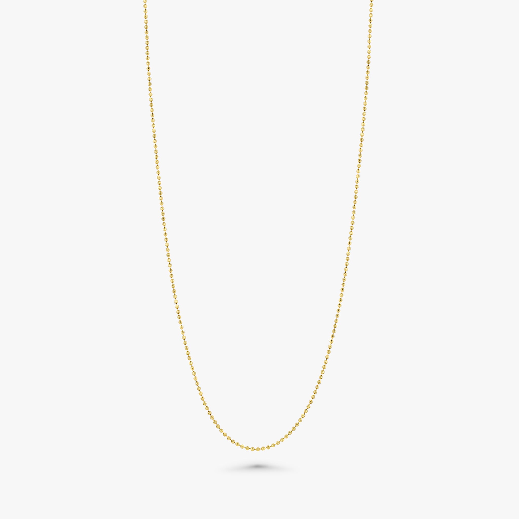 Diamond Cut Bead Chain Necklace