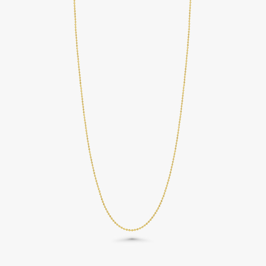 Diamond Cut Bead Chain Necklace