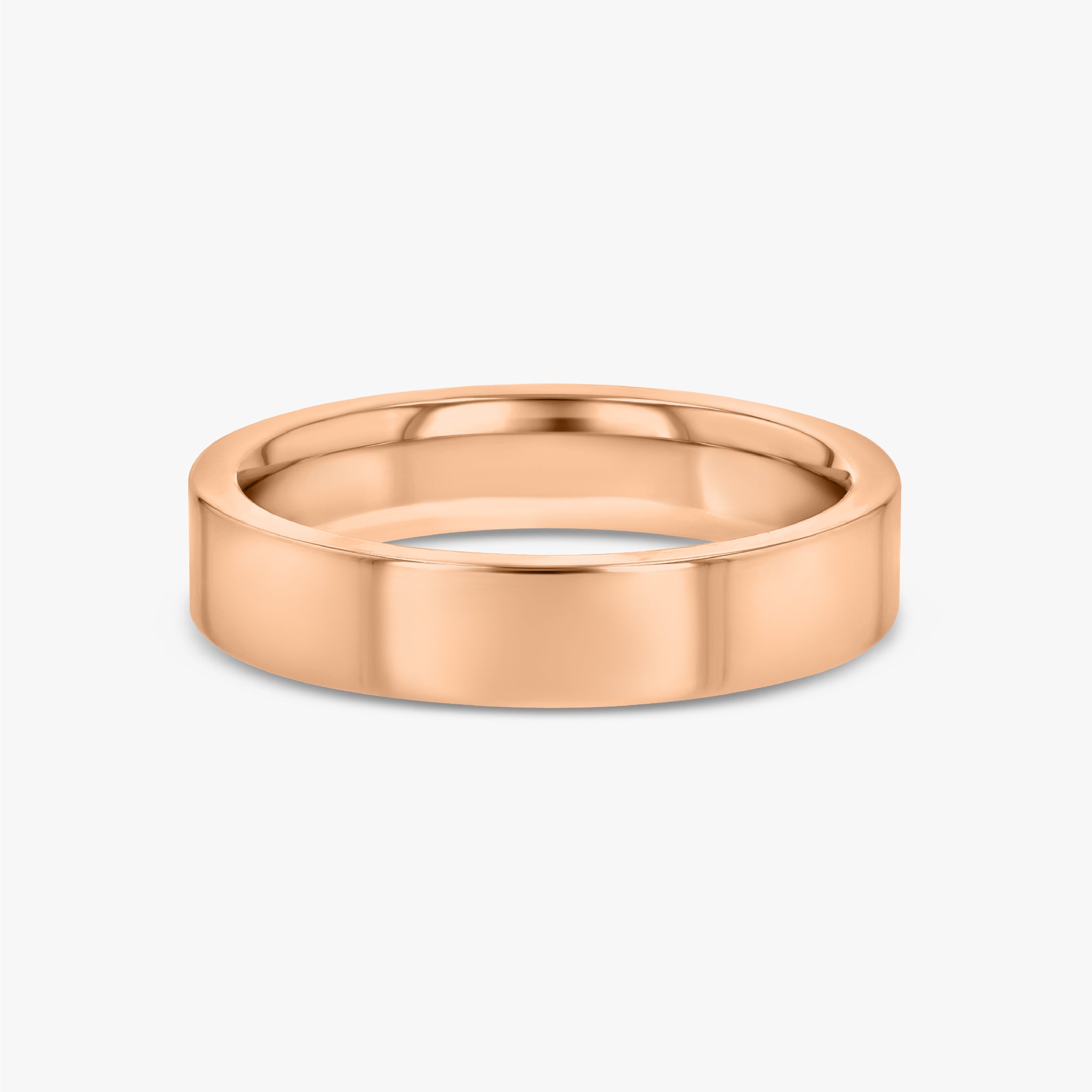 Wide Flat Gold Band