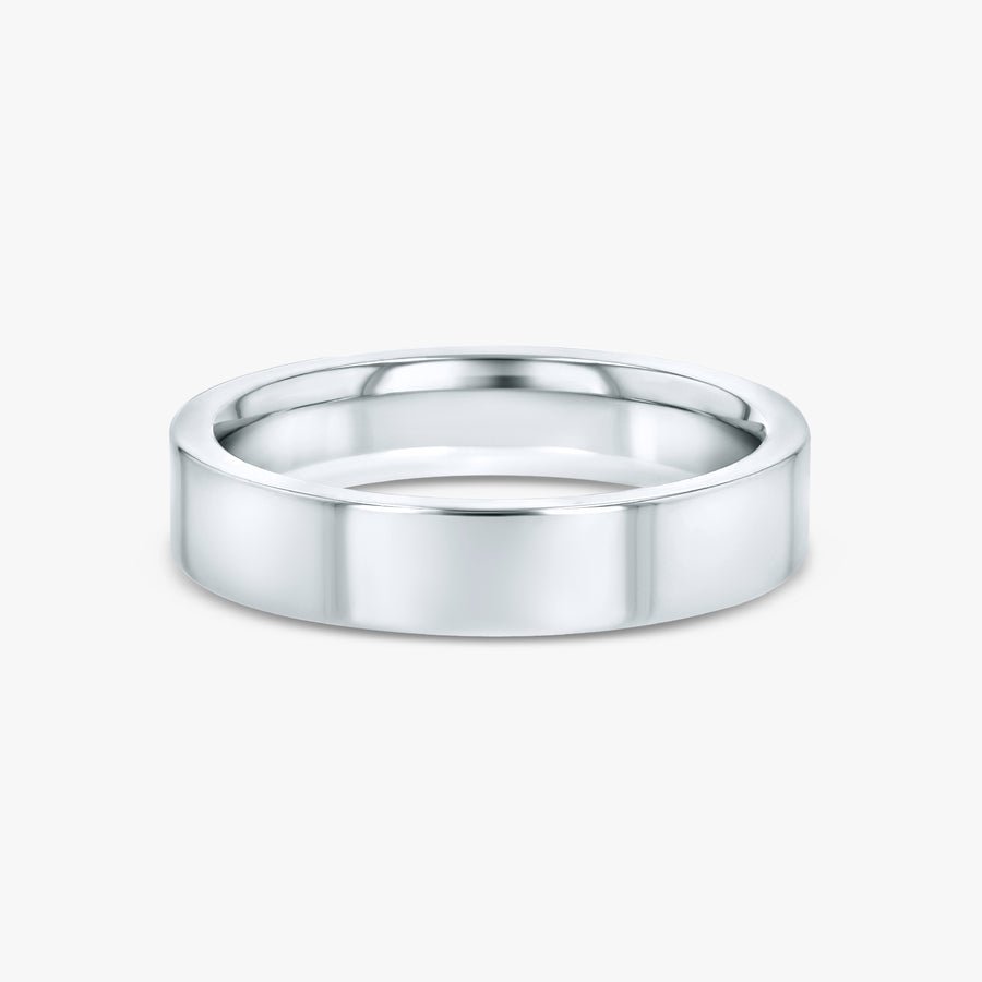 Wide Flat Gold Band