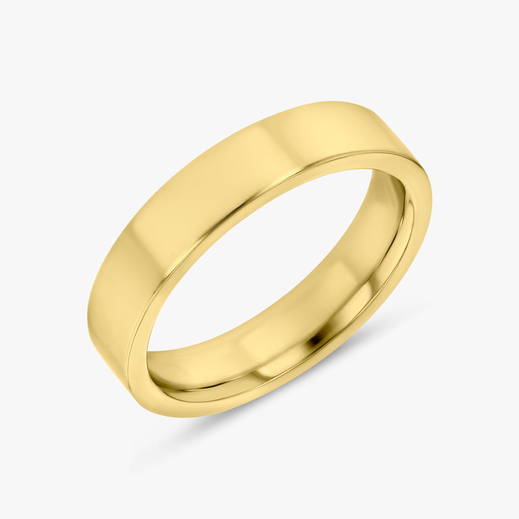 Wide Flat Gold Band