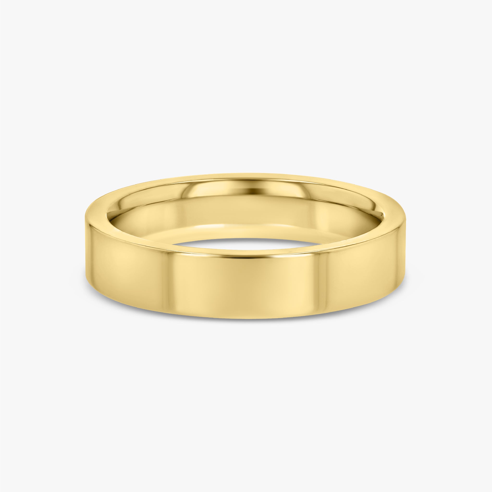 Wide Flat Gold Band